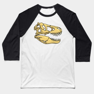 T-rex Skull Illustration Baseball T-Shirt